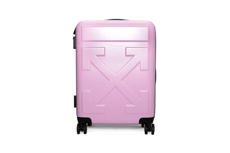 off white for travel arrow trolley luggage suitcase pink designer bags