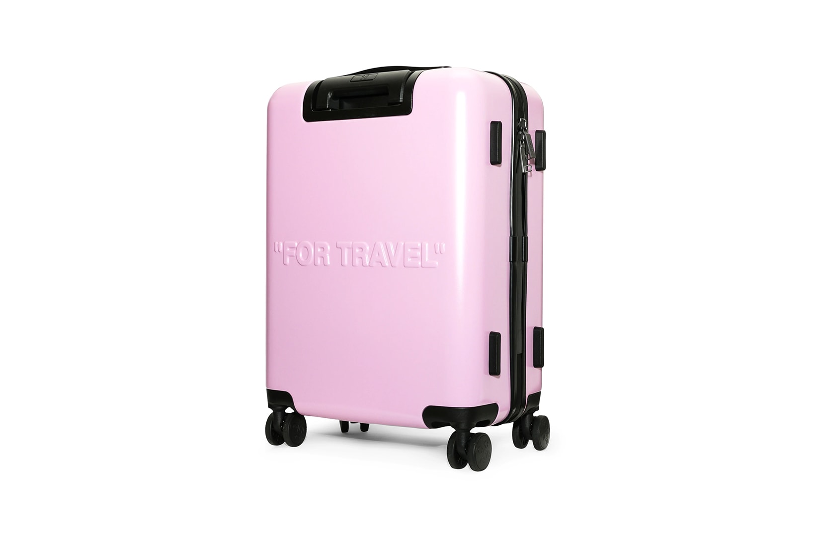 off white for travel arrow trolley luggage suitcase pink designer bags