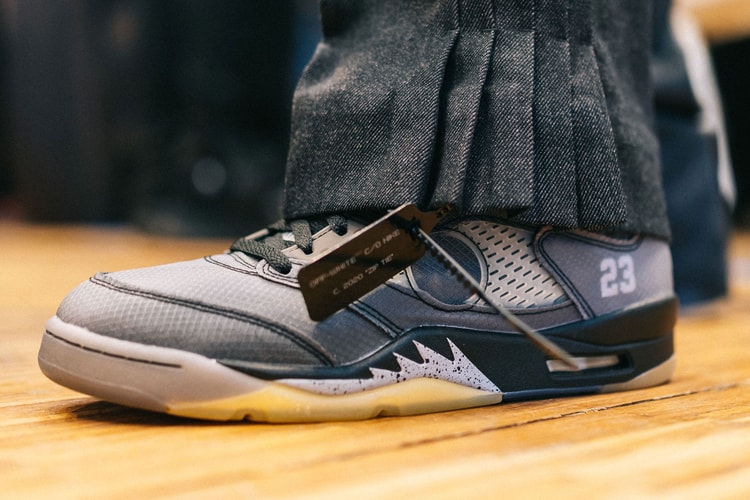 An On-Foot Look at the Off-White™ x Air Jordan 5 Has Surfaced