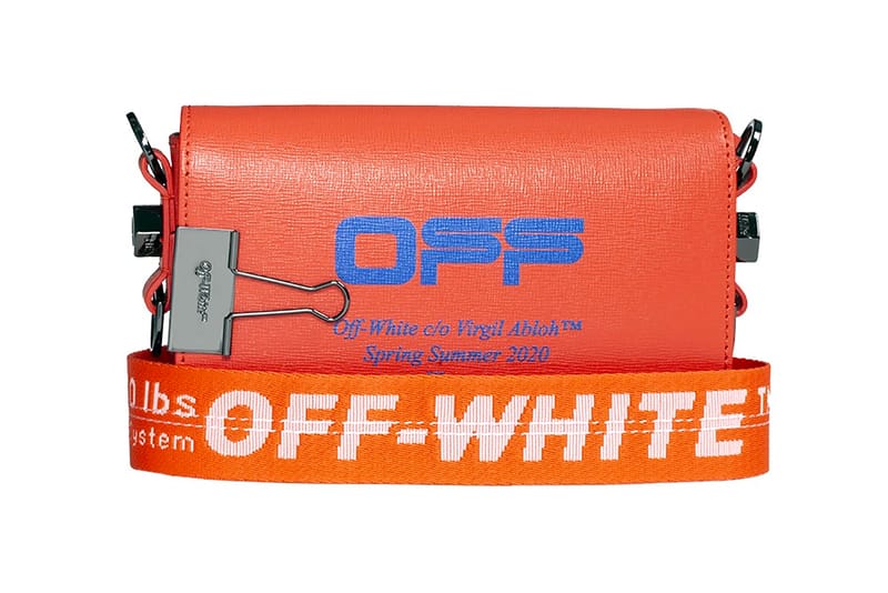 red off white purse