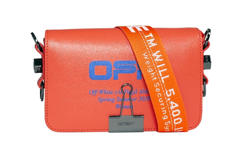 off white flap bag