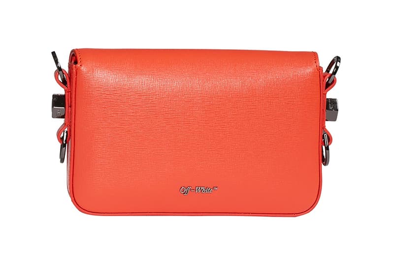off white virgil abloh mini flap bag coral red orange spring summer fashion