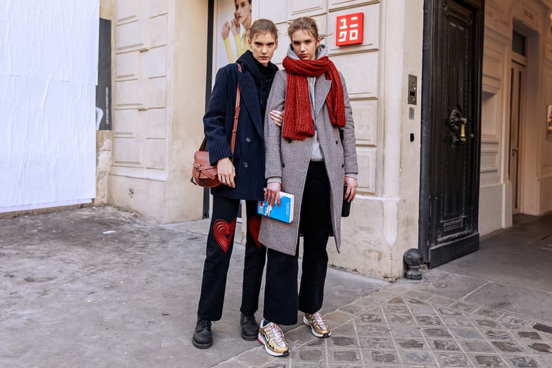 paris couture week spring summer street style adut akech bottega veneta nike air jordan 1 mid melody ehsani collaboration snakers designer bags blazer jeans pants coats outwear shades sunglasses