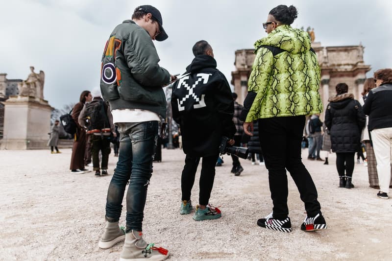 paris fashion week street style fall winter 2020 fw20 celebrity industry leaders kenzo off-white omega nike sacai givenchy louis vuitton influencers valentino air jordan 1 tyga luka sabbat amber rose