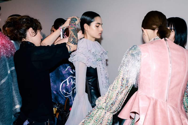 Backstage at JW Anderson Fall/Winter 2020 LFW Jonathan Anderson Collection Show London Fashion Week