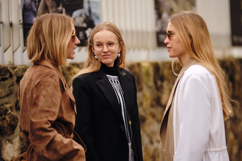 Paris Gigi Hadid closes the show along with Mona Tougaard and Hyunji Shin Street Style