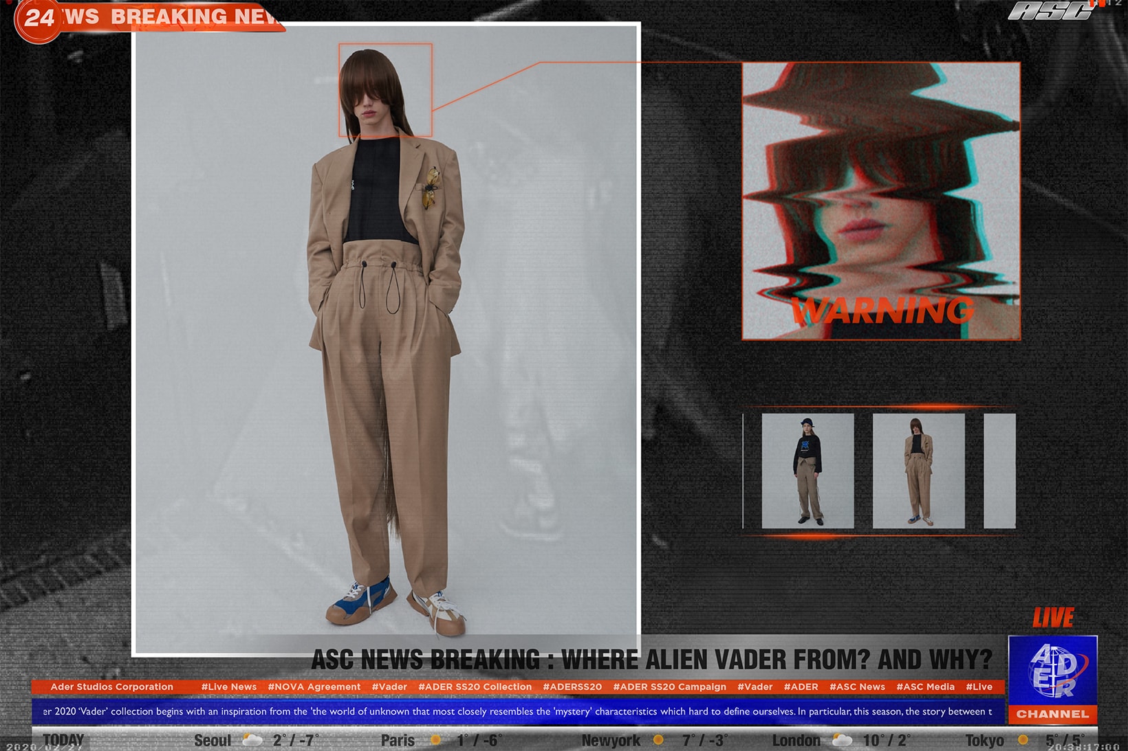 ader error spring summer vader collection space invaders game blazers suits black olive green tshirt shorts pants grey