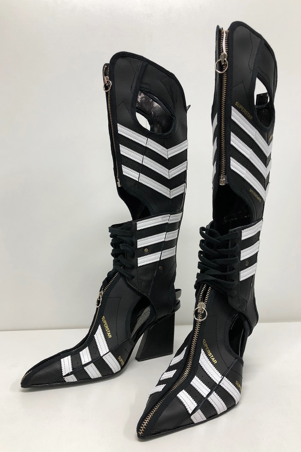 adidas x studio Marko Bakovic for Paolina Russo Fall/Winter 2020 Superstar Boot Black