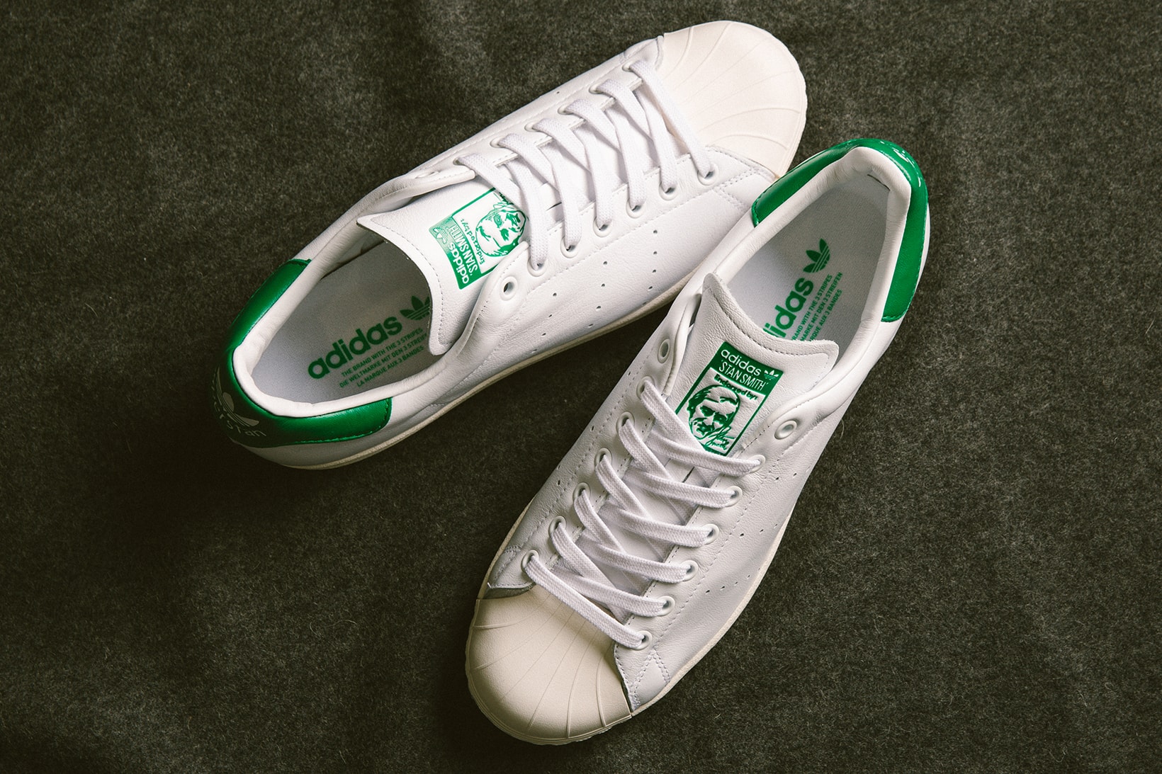 adidas superstan sneakers stan smith superstar white green