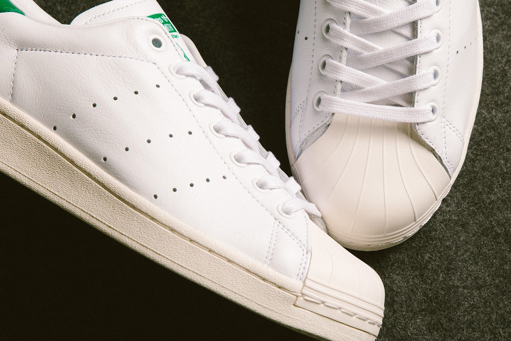 adidas superstan sneakers stan smith superstar white green