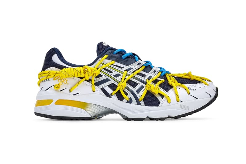 rokh asics collaboration gel 1090 kinsei rope cord silver orange black