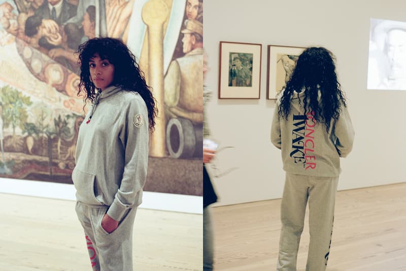 Awake NY x Moncler Collaboration Collection Lookbook Hoodie Sweatpants Grey