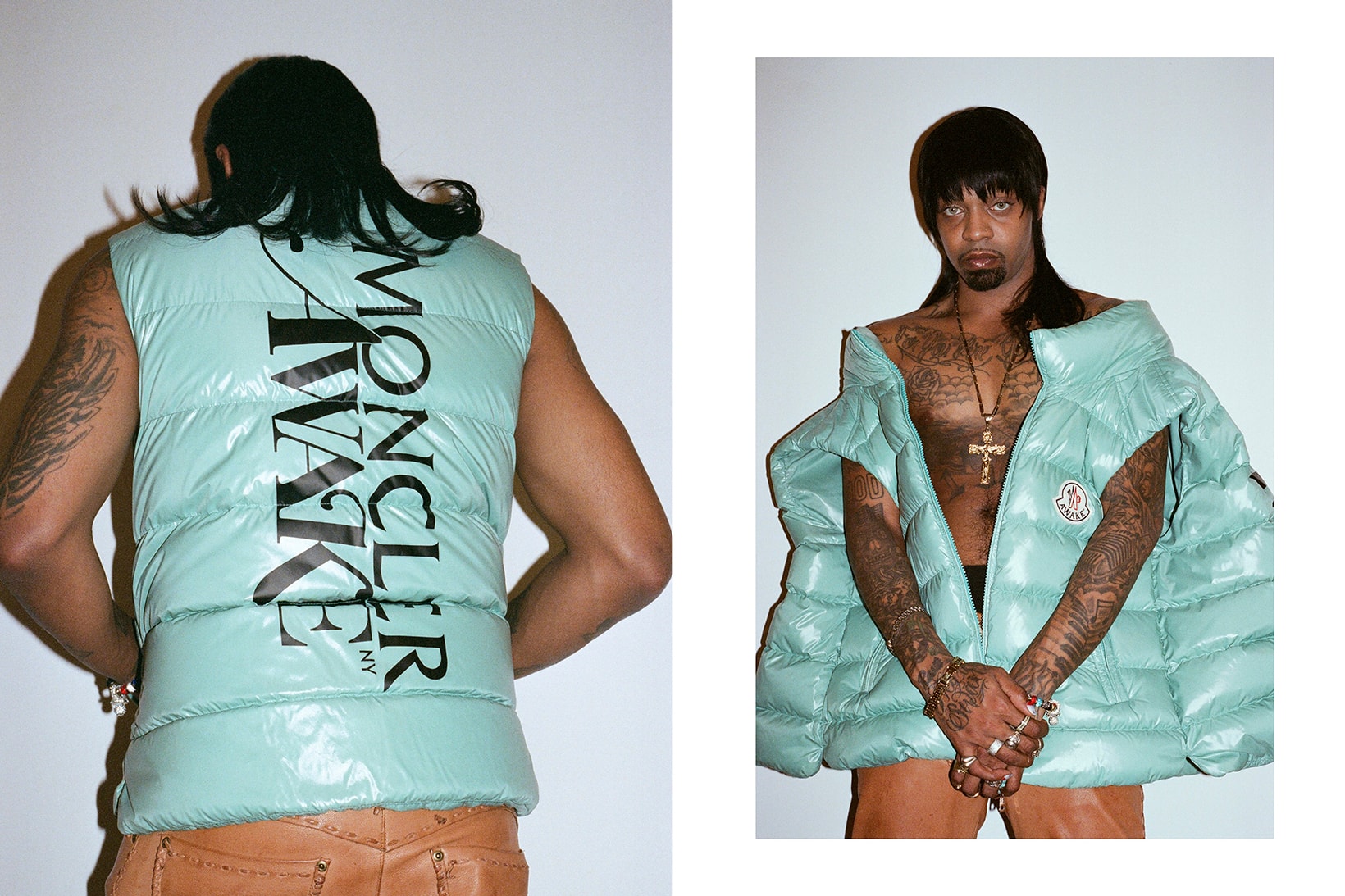 Awake NY x Moncler Collaboration Collection Lookbook Parker Gilet Seafoam Green