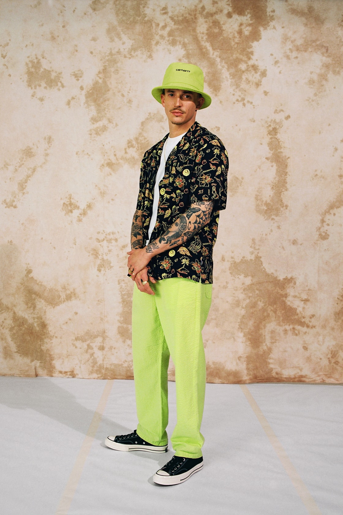 Carhartt WIP Spring/Summer 2020 Collection Southfield Pant Script Bucket Hat Lime Paradise Shirt