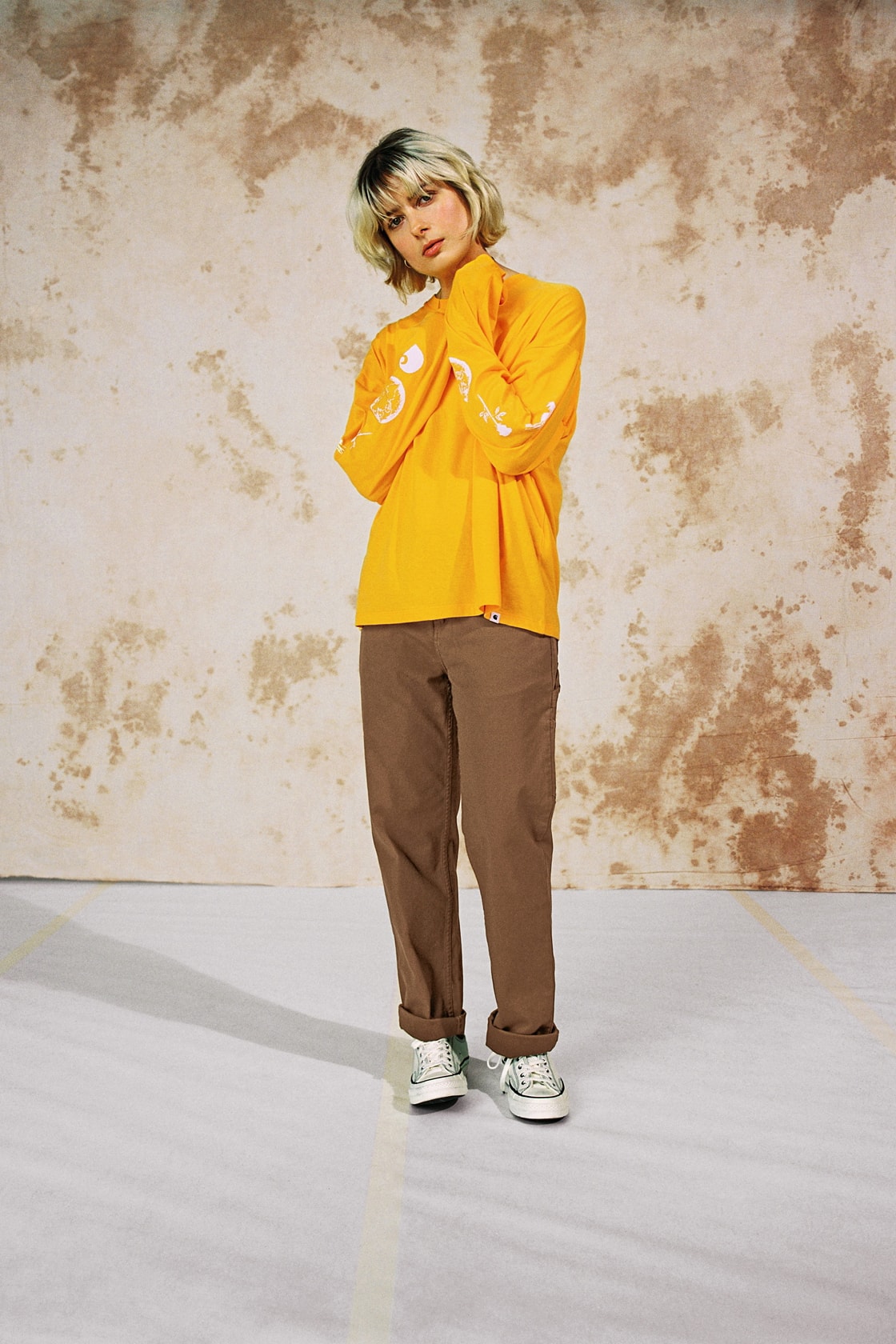 Carhartt WIP Spring/Summer 2020 Collection Lookbook Palm T-Shirt Sunflower Pierce Pant Brown