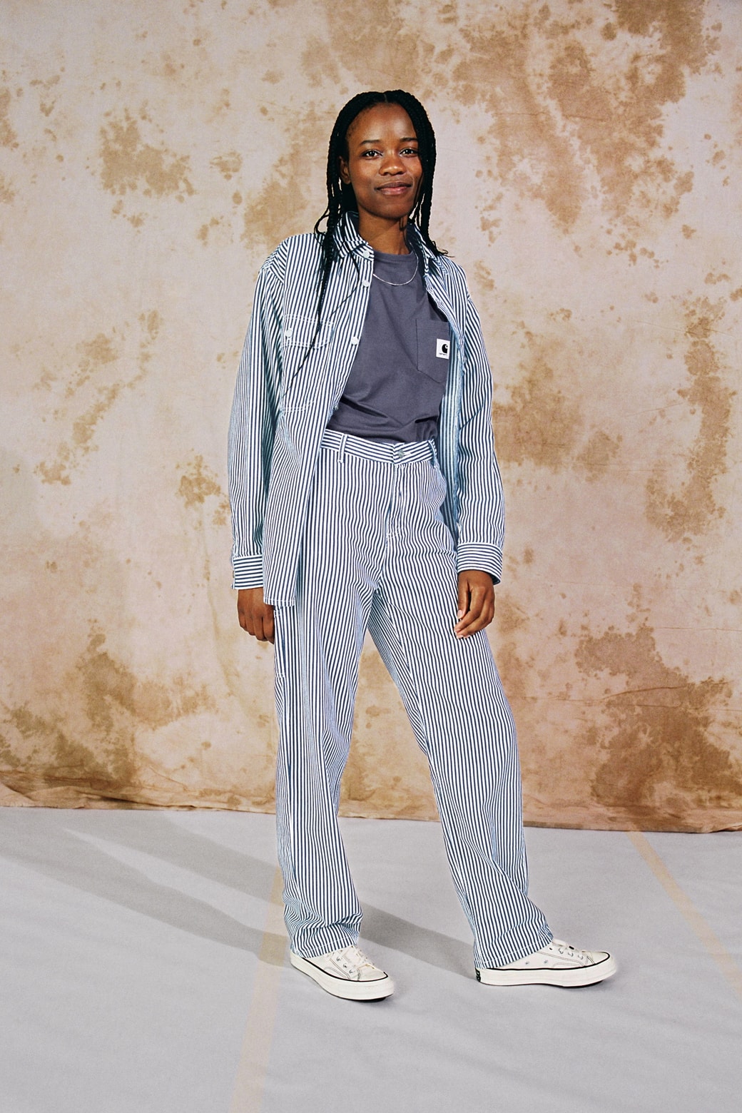 Carhartt WIP Spring/Summer 2020 Collection Lookbook Great Master Shirt Pierce Pant Straight Blue/White Rinsed