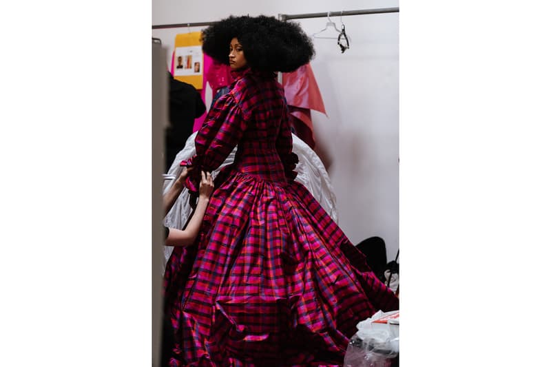 christopher john rogers fall winter new york fashion week nyfw collection backstage makeup hair