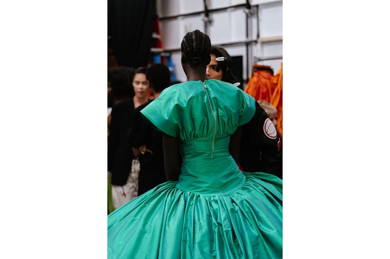 christopher john rogers fall winter new york fashion week nyfw collection backstage makeup hair