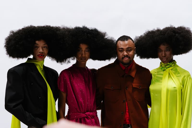 christopher john rogers fall winter new york fashion week nyfw collection backstage makeup hair