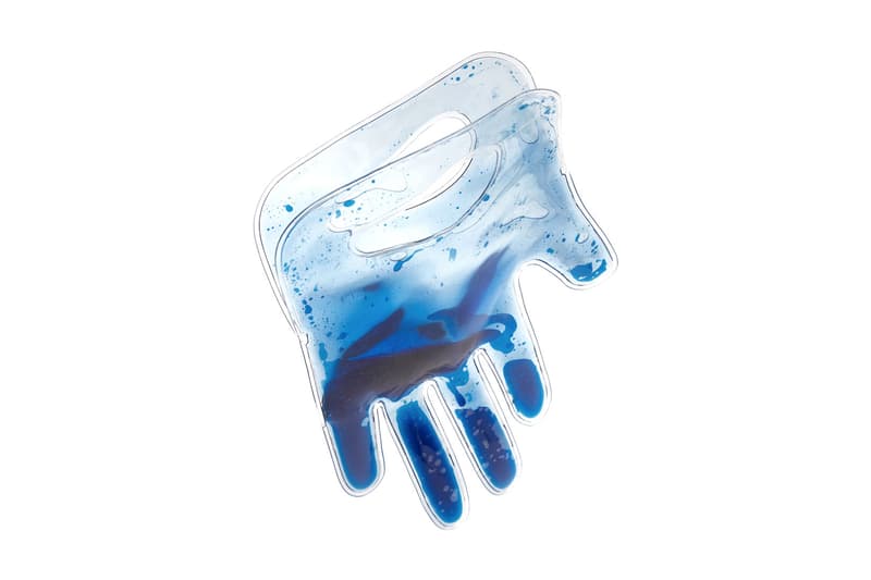 christopher kane blue liquid hand tote designer bags