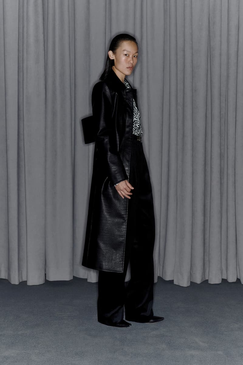 Commission Fall/Winter 2020 Collection Lookbook Leather Coat Black