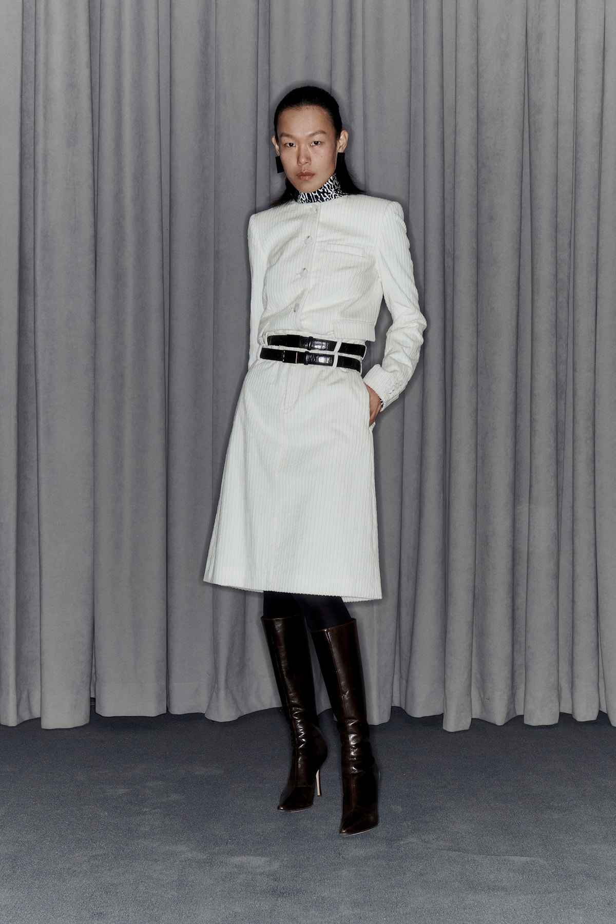 Commission Fall/Winter 2020 Collection Lookbook Dress White