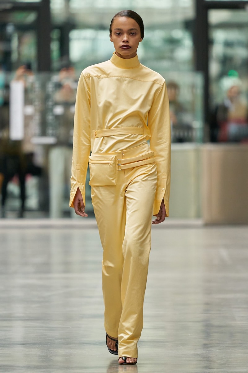 coperni sebastien meyer arnaud vaillant paris fashion week fall winter collection pastel yellow long sleeve top pants