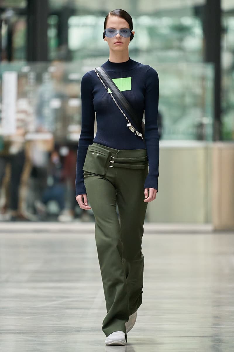 coperni sebastien meyer arnaud vaillant paris fashion week fall winter collection navy blue long sleeve top olive green pants