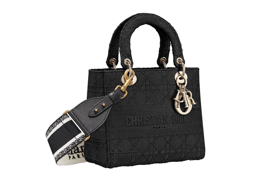 Christian Dior Lady D-Lite Bag Embroidered Canvas Medium at