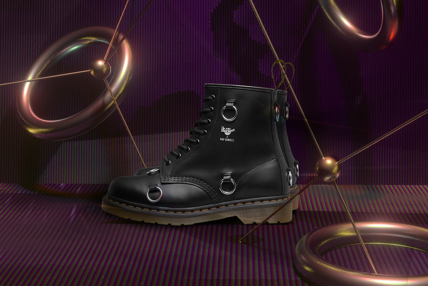 dr martens raf simons collaboration the 1460 boot black leather shoes
