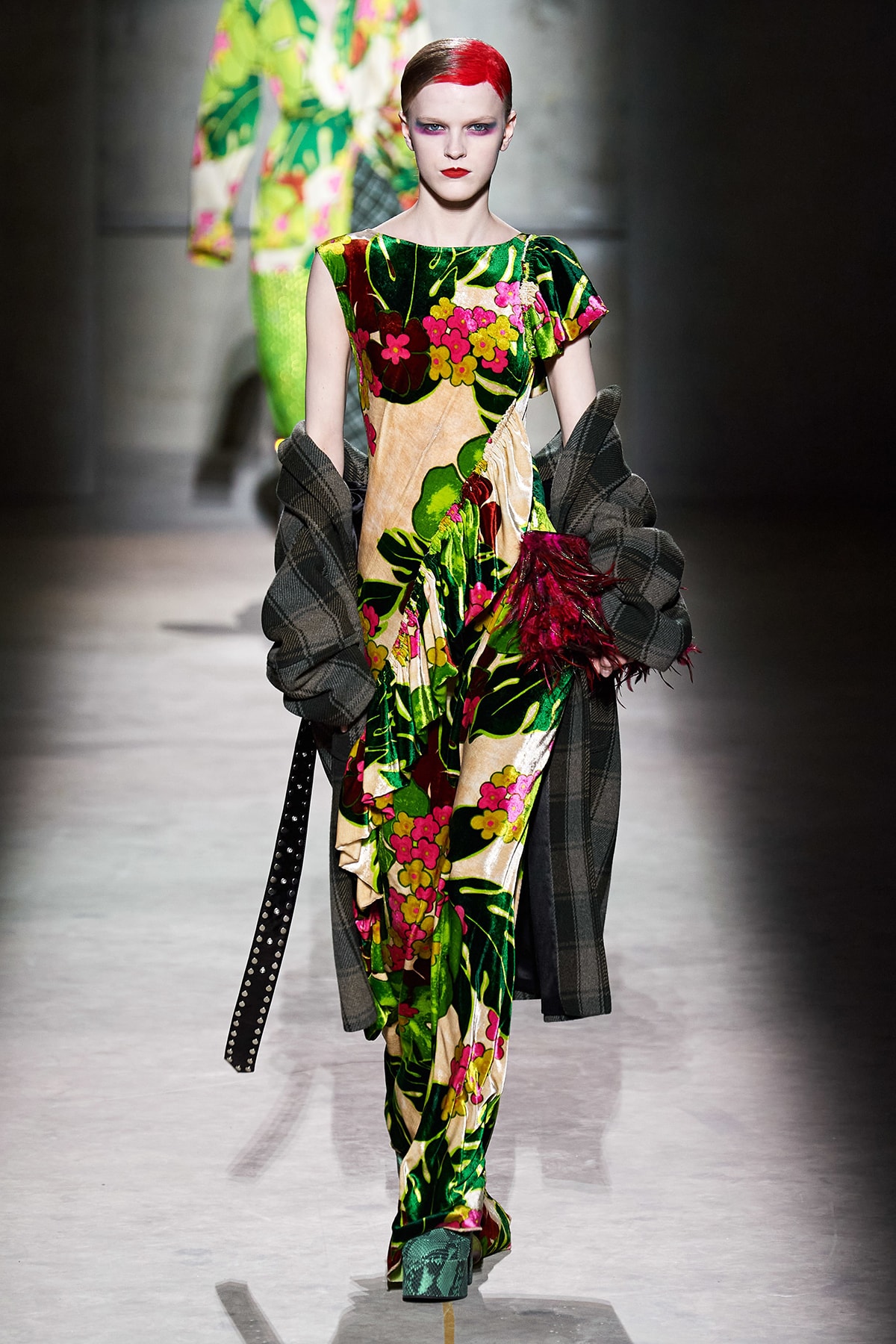 Dries Van Noten Fall/Winter 2020 Collection Runway Show Floral Dress