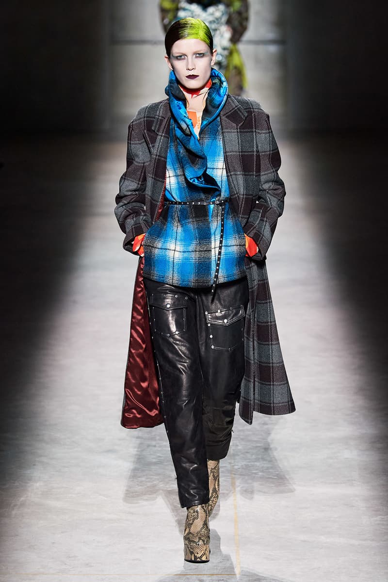 Dries Van Noten Fall/Winter 2020 Collection Runway Show Plaid Coat