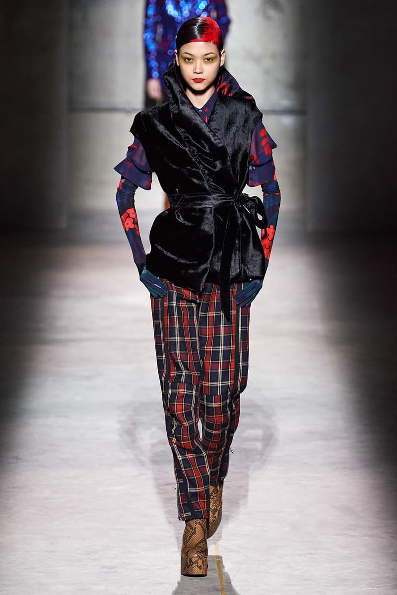 Dries Van Noten Fall/Winter 2020 Collection Runway Show Plaid Pants