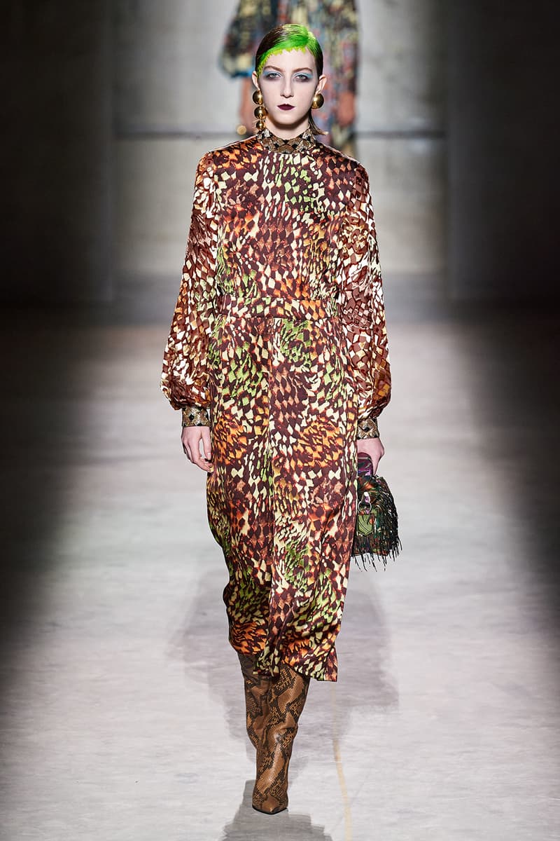 Dries Van Noten Fall/Winter 2020 Collection Runway Show Pattern Dress
