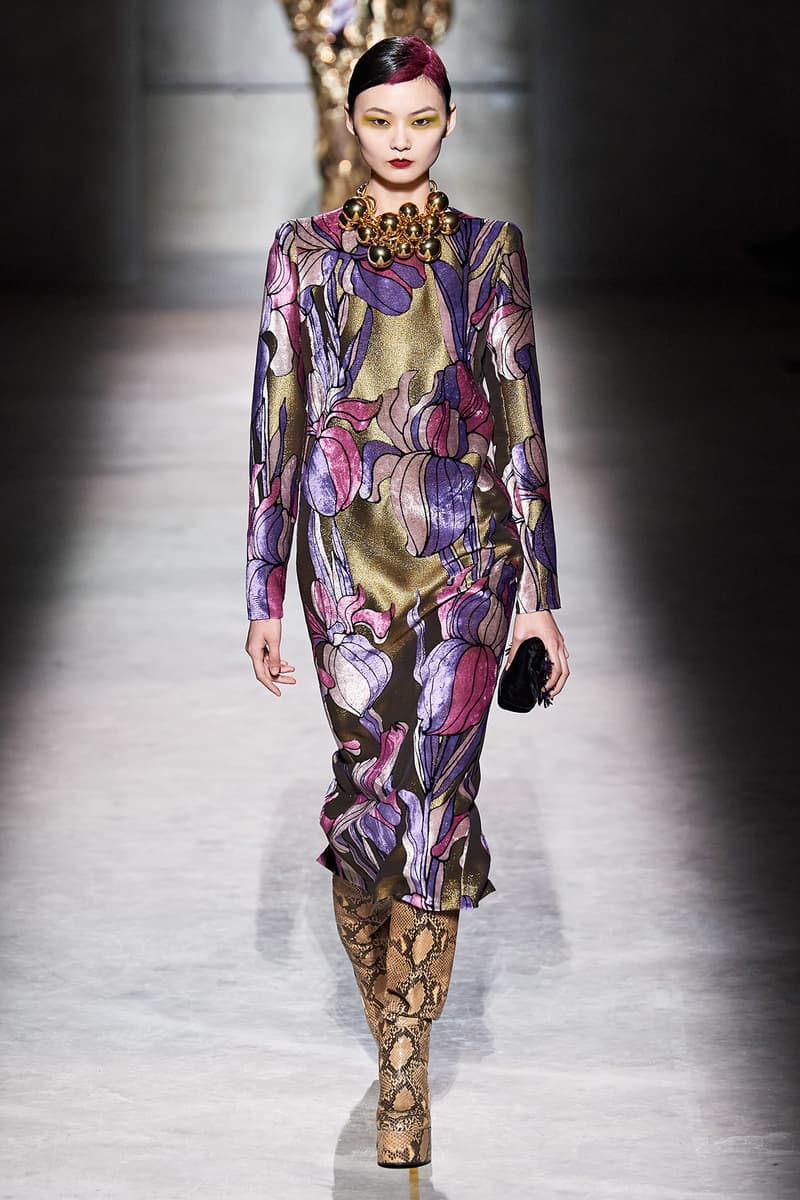 Dries Van Noten Fall/Winter 2020 Collection Runway Show Floral Dress