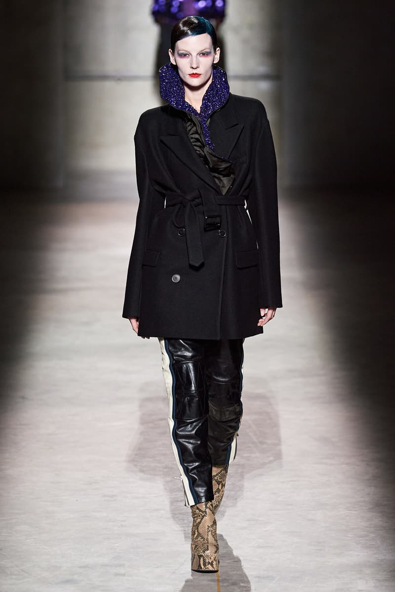 Dries Van Noten Fall/Winter 2020 Collection Runway Show Coat Black
