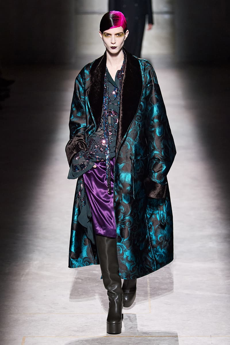 Dries Van Noten Fall/Winter 2020 Collection Runway Show Brocade Coat