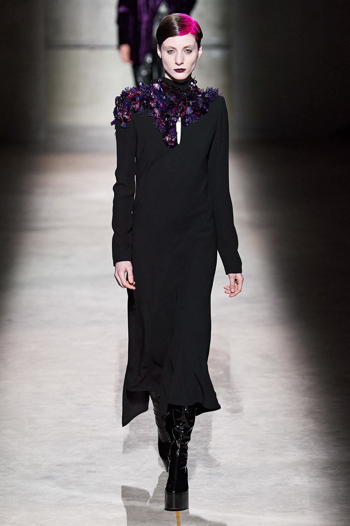 Dries Van Noten Fall/Winter 2020 Collection Runway Show Dress Black