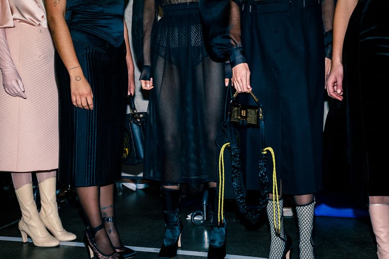 Fendi Fall Winter 2020 FW20 Silvia Venturini Milan Fashion Week Runway Show Backstage Models Boots Shoes Bags