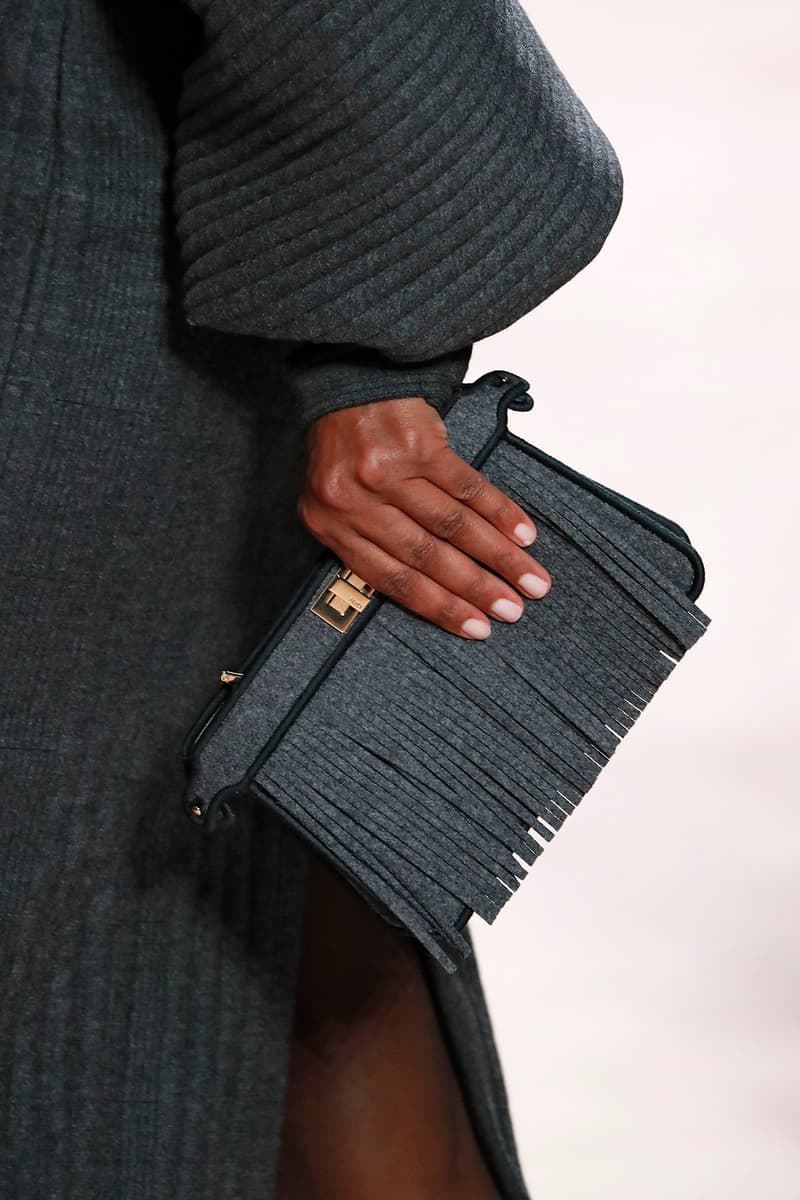 Fendi Fall/Winter 2020 Collection Bags Accessories Clutch Fringe Wool