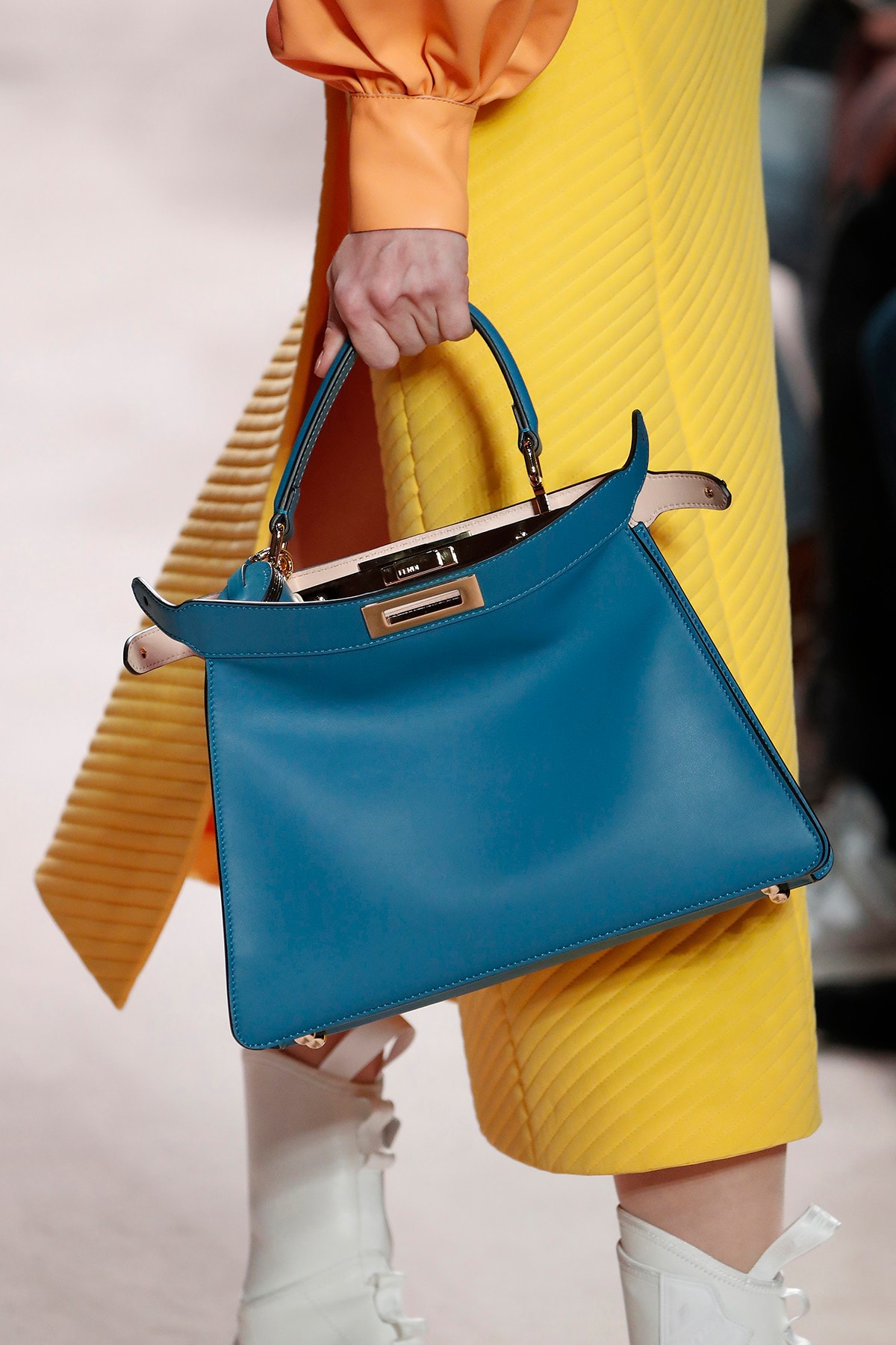 Fendi Fall/Winter 2020 Collection Bags Accessories Peekaboo Blue