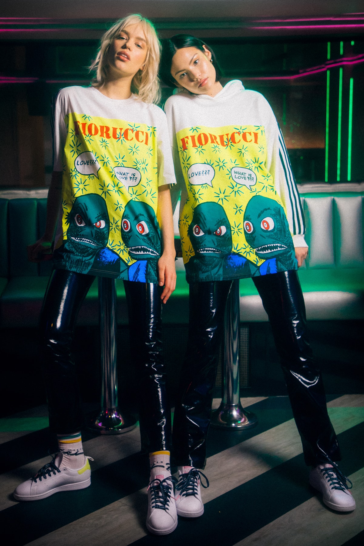 Fiorucci x adidas Originals Collection Alien Hoodie T-Shirt