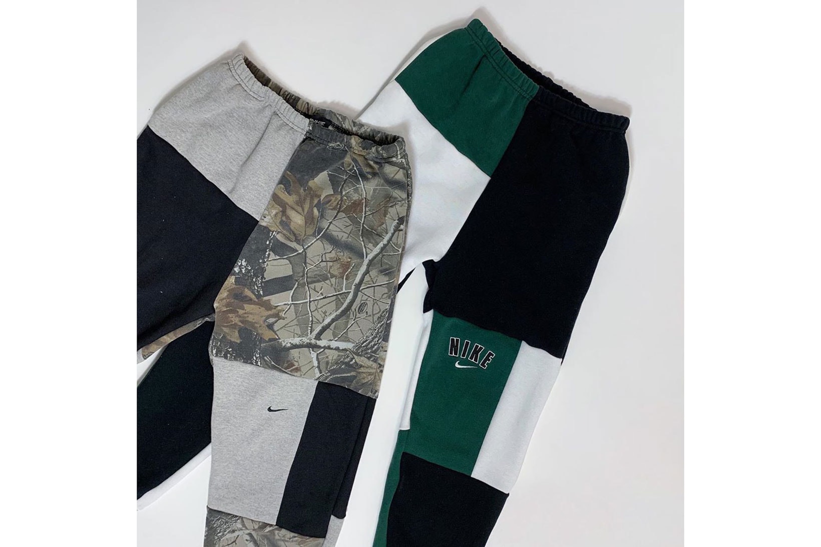 frankie collective vintage reworked sweatpants upcycling release nike adidas champion