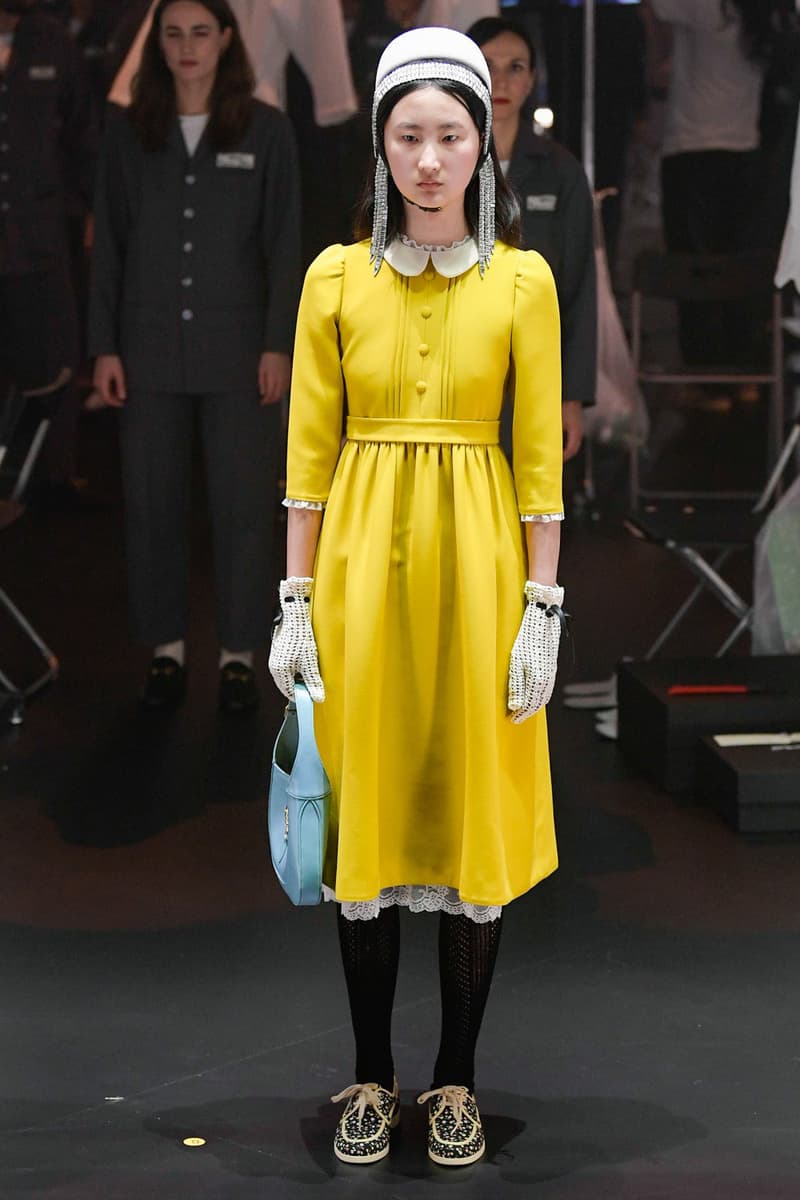 Gucci Fall/Winter 2020 Collection Runway Show Dress Yellow