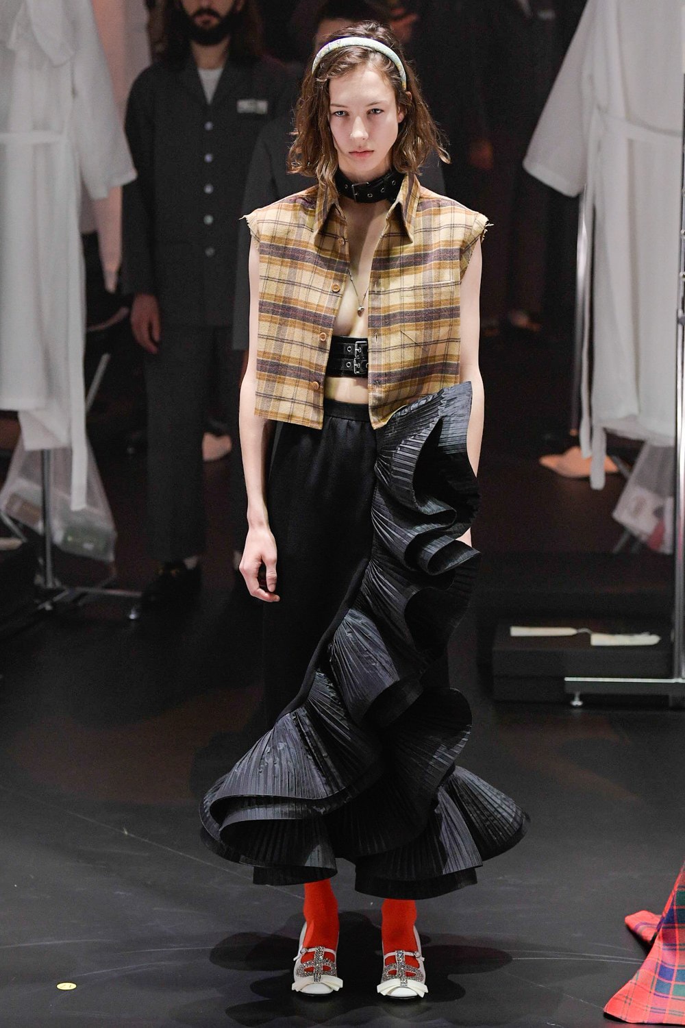Gucci Fall/Winter 2020 Collection Runway Show Ruffled Skirt Black