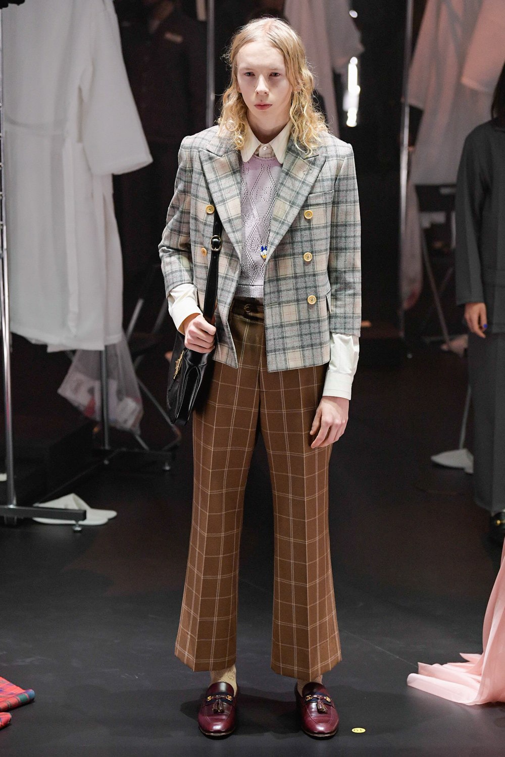 Gucci Fall/Winter 2020 Collection Runway Show Suit Plaid
