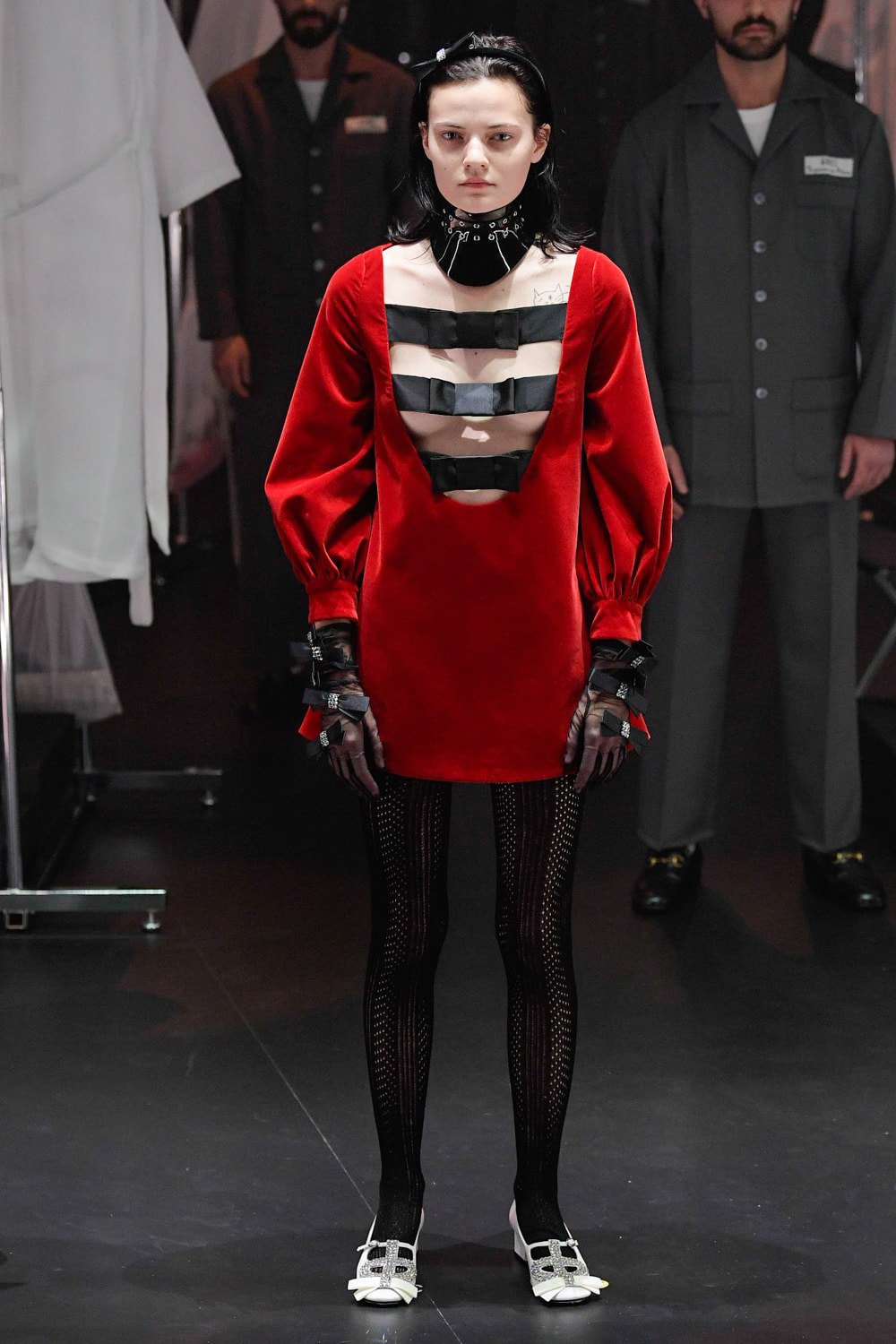 Gucci Fall/Winter 2020 Collection Runway Show Red Dress Straps