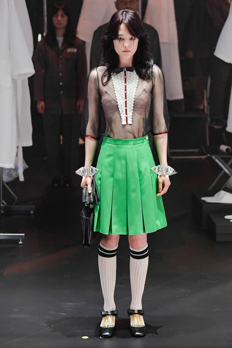 Gucci Fall/Winter 2020 Collection Runway Show Skirt Green