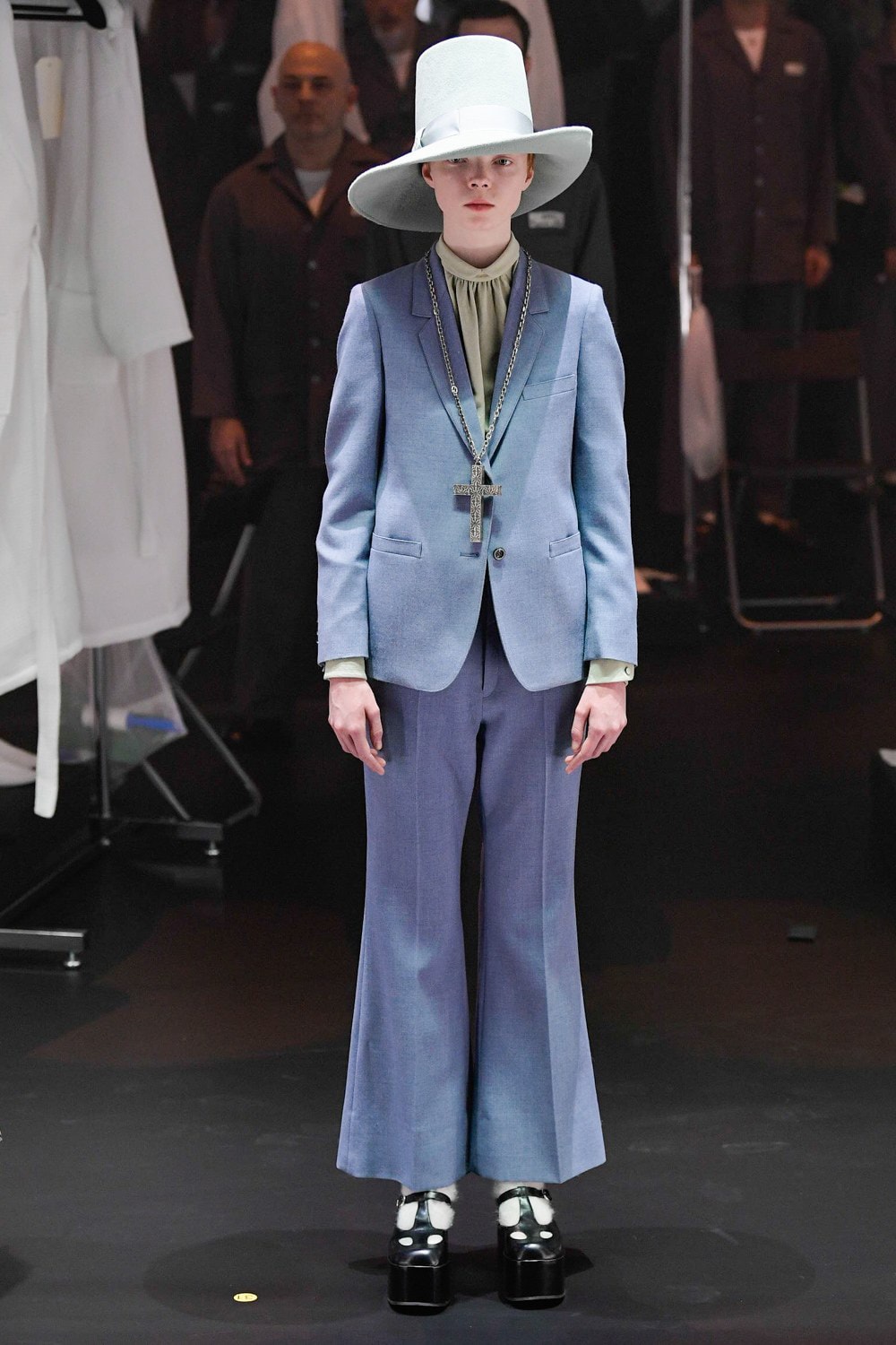Gucci Fall/Winter 2020 Collection Runway Show Suit Blue