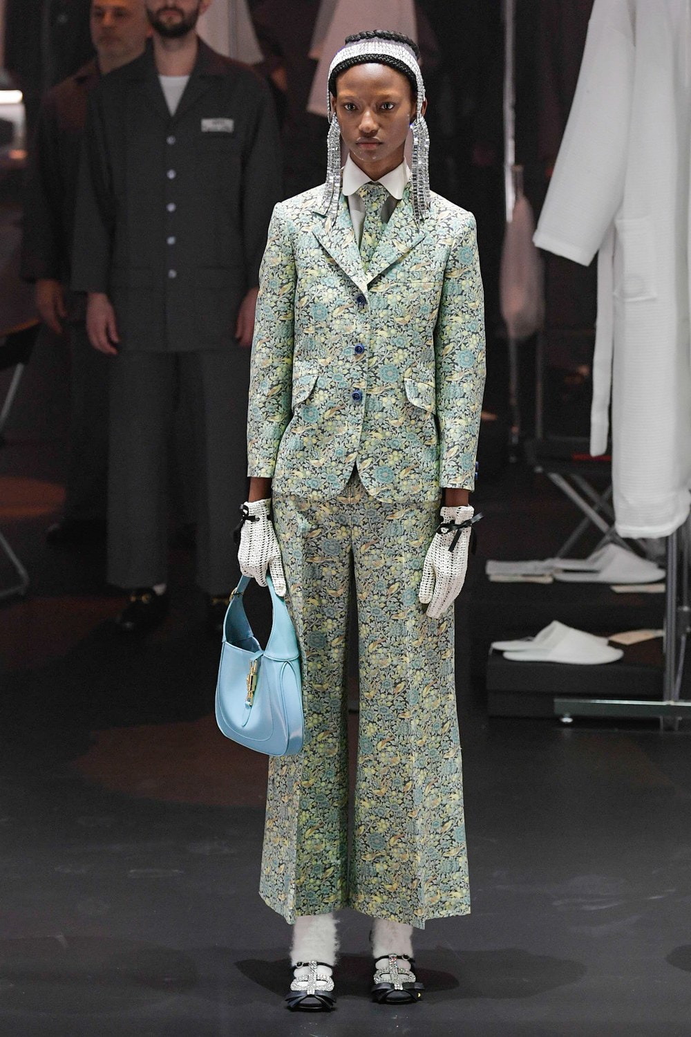 Gucci Fall/Winter 2020 Collection Runway Show Suit Floral Green